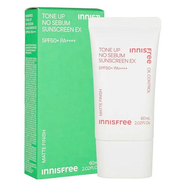 Kem Chống Nắng Innisfree Tone Up No Sebum Sunscreen EX SPF 50+ PA++++ 60ml