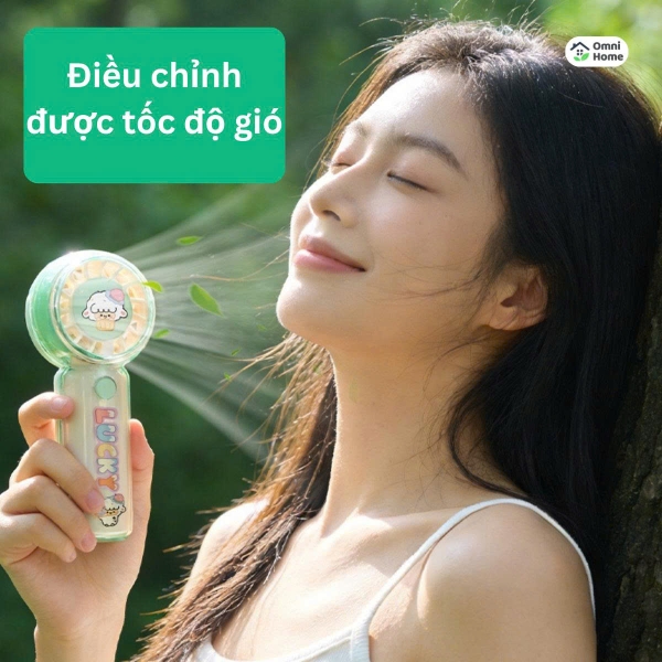 Quạt Cầm Tay Mini Tích Điện Cực Nhỏ Gọn Bỏ Túi - 3 Chế Độ Gió, Sạc USB, Thiết Kế Dễ Thương