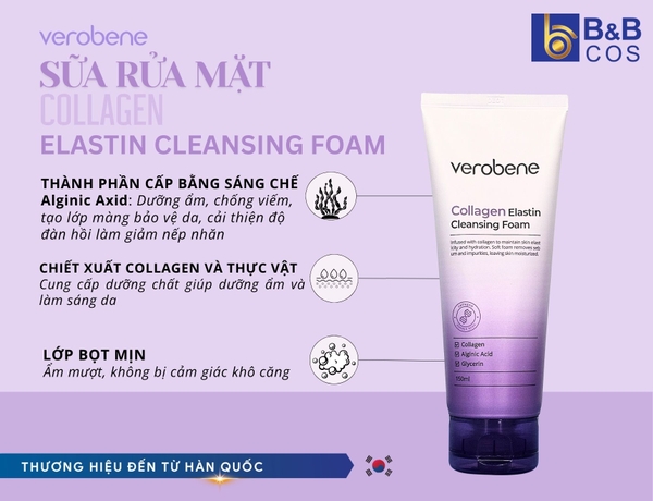 GIẢI PHÁP TRẺ HÓA LÀN DA - SỮA RỬA MẶT COLLAGEN ELASTIN CLEANSING FOAM
