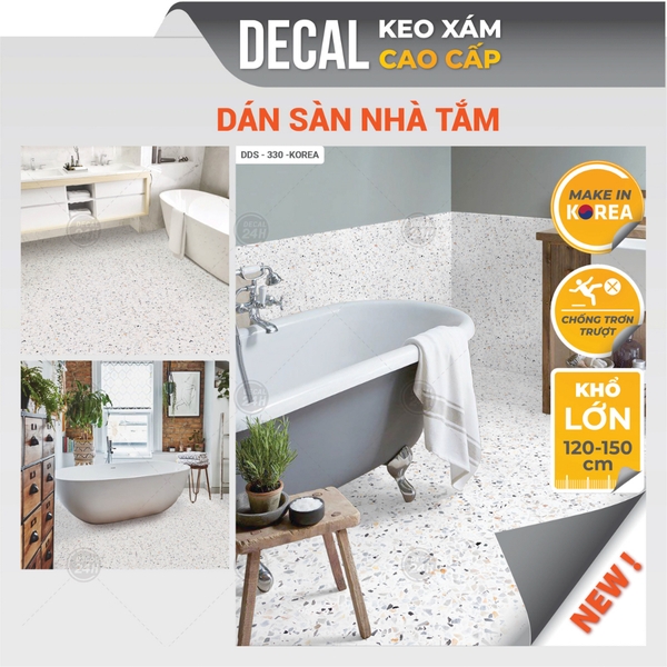 Decal dán sàn nhà tắm DDS-KOREA-330