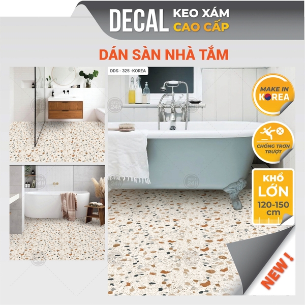Decal dán sàn nhà tắm DDS-KOREA-325