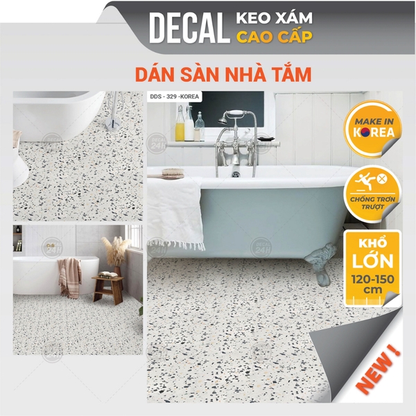 Decal dán sàn nhà tắm DDS-KOREA-329