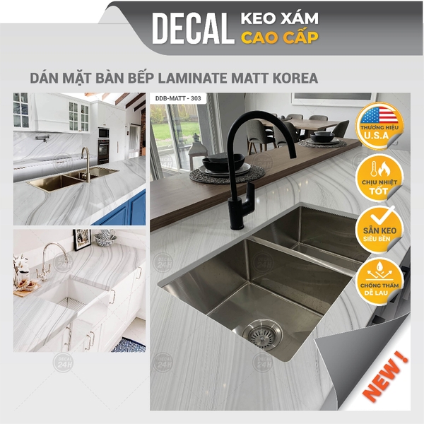 Decal dán mặt bếp DDB-MATT-303