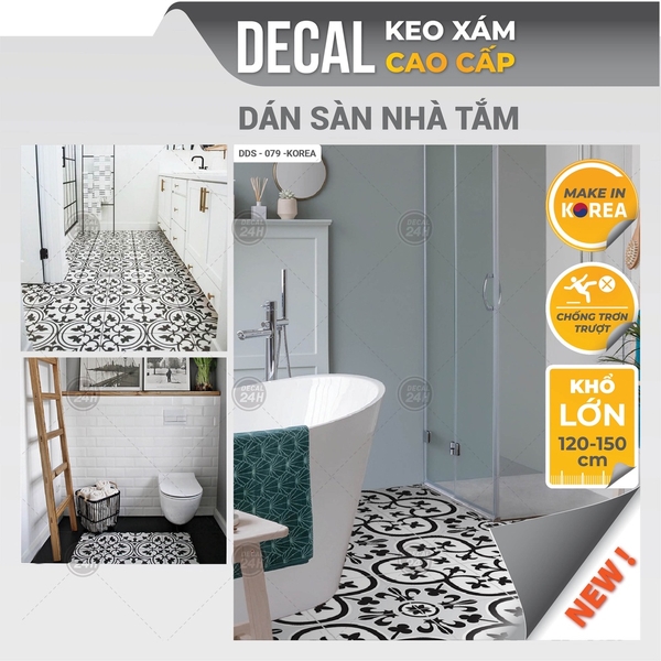 Decal dán sàn nhà tắm DDS-KOREA-079