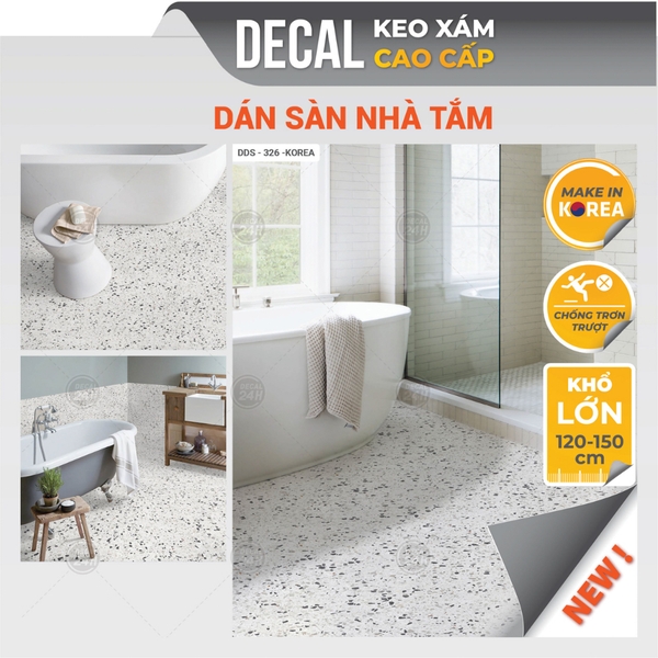 Decal dán sàn nhà tắm DDS-KOREA-326