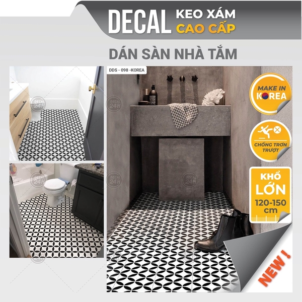 Decal dán sàn nhà tắm DDS-KOREA-098