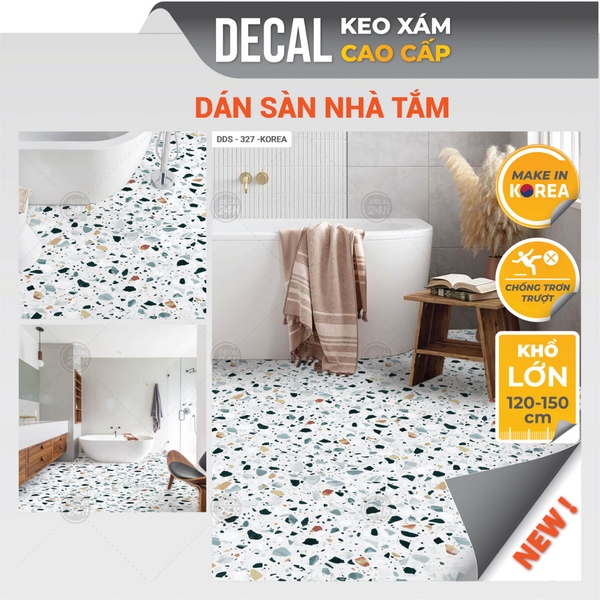 Decal dán sàn nhà tắm DDS-KOREA-327