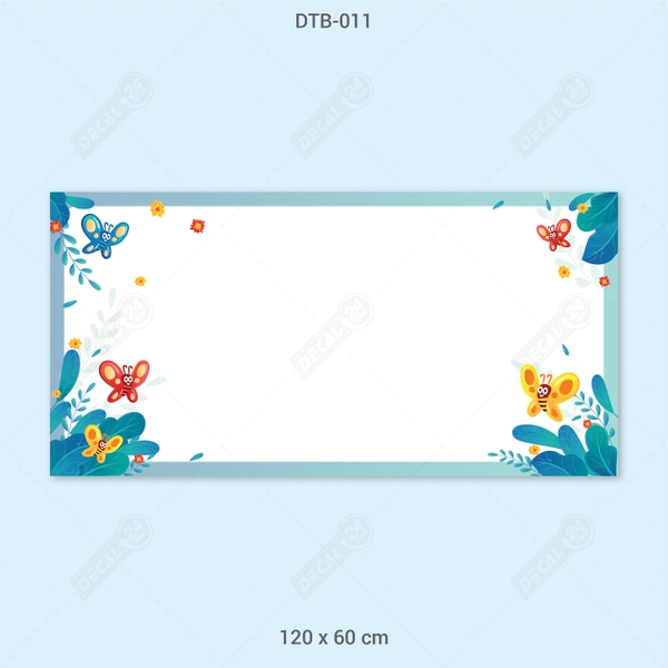 Decal Dán Tường Bút Lông Hoạt Hình Bươm Bướm Dễ Thương Cho Bé