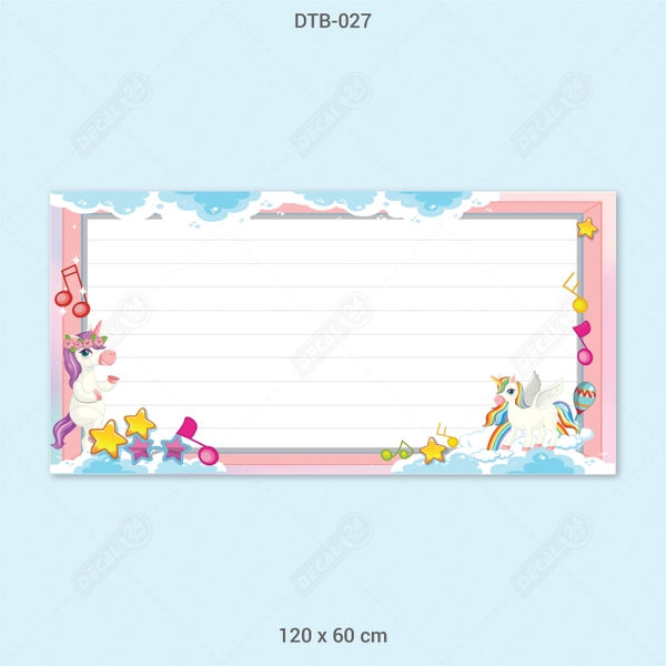 Decal Dán Tường Bút Lông Hoạt Hình Dễ Thương Cho Bé