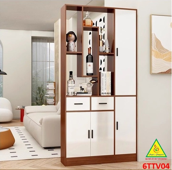 tu-trang-tri-phong-khach-ket-hop-vach-ngan-go-mdf-canh-kinh-6ttv04-khong-den-noi