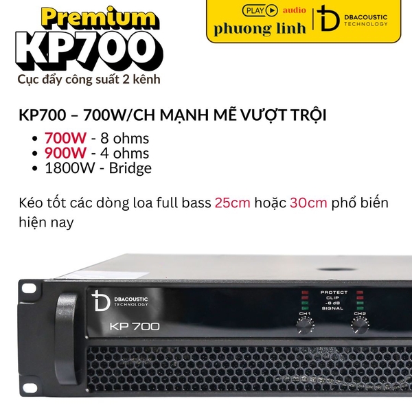 đẩy công suất DBacoustic KP700 công suất 700W