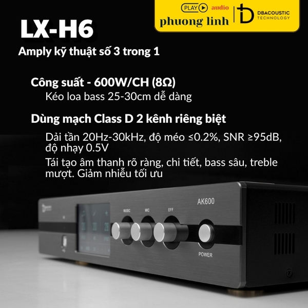 Amply DBacoustic AK600 dan karaoke gia dinh hai phong