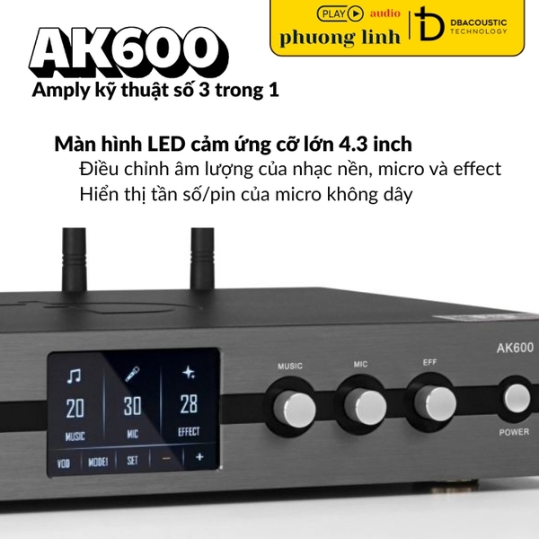 Amply DBacoustic AK600 dan karaoke gia dinh hai phong