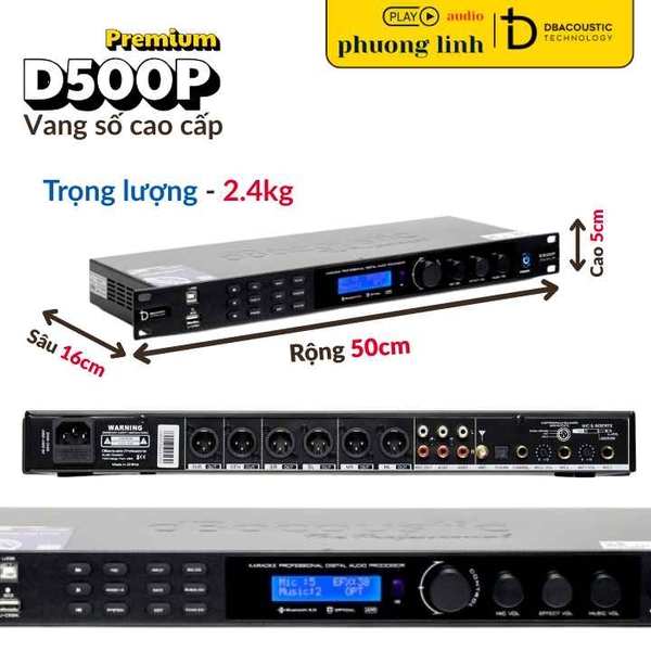Vang số D500P Premium cổng tín hiệu XLR
