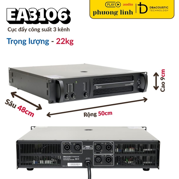 Cục đẩy công suất DBAcoustic EA3106 3 kênh