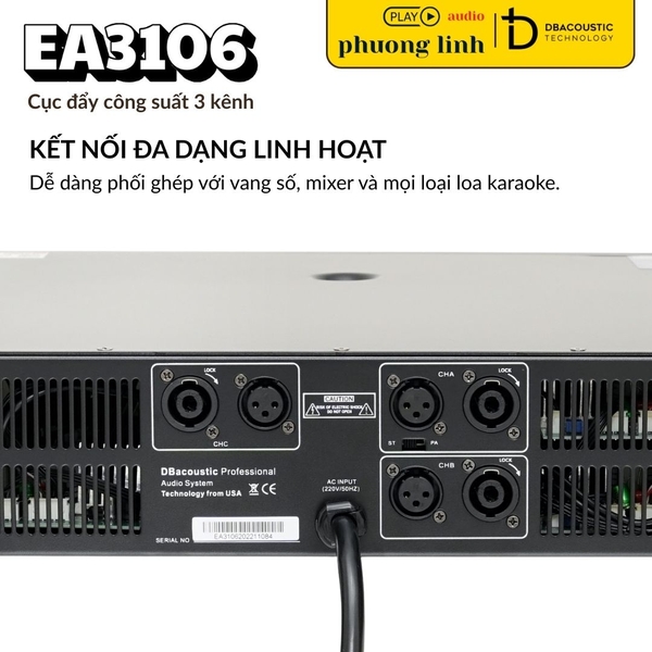 Cục đẩy công suất DBAcoustic EA3106 3 kênh