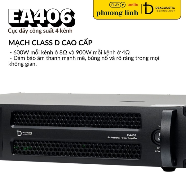 Cục Đẩy Công Suất DBacoustic EA406 