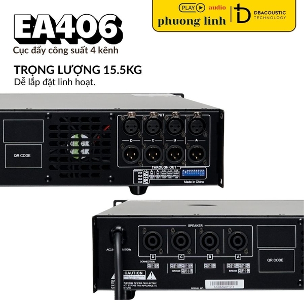 Cục Đẩy Công Suất DBacoustic EA406 