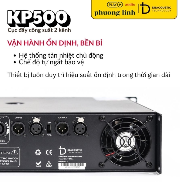 ĐẨY CÔNG SUẤT DBACOUSTIC KP500