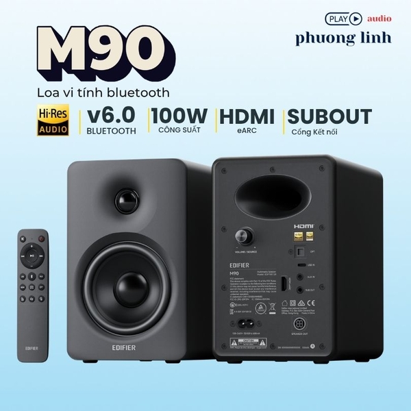 Loa Edifier M90 - Thiết kế vỏ gỗ cao cấp