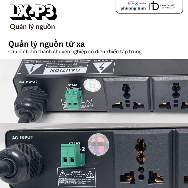 Bộ quản lý nguồn DBacoustic LX-P3, dan karaoke hai phong