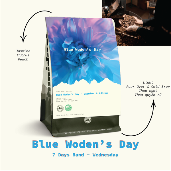 Blue Woden's Day Jasmine & Citrus ( Wednesday) - Stupiducks Specialty Coffee ( SSC Roaster)