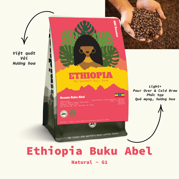 Ethiopia Heirloom Oromia Buku Abel G1 Natural - Stupiducks Specialty Coffee ( SSC Roaster)