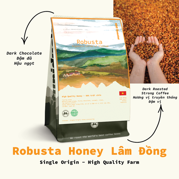 Việt Nam Robusta Honey Lâm Đồng - Stupiducks Specialty Coffee (SSC)