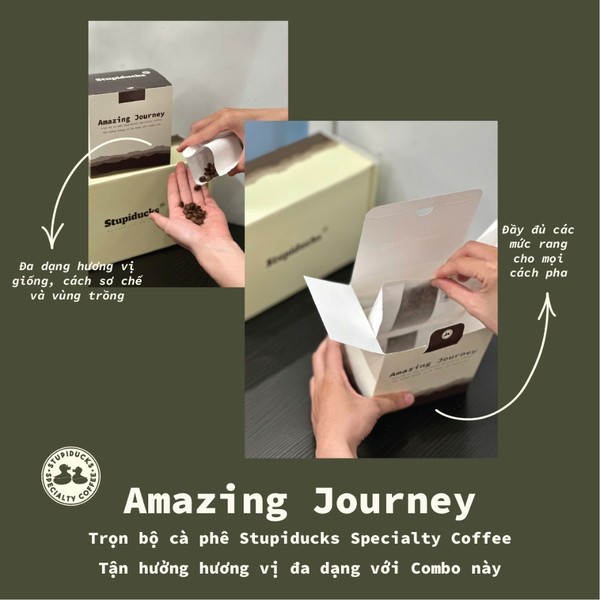 Trọn Bộ Trải Nghiệm Cà phê đặc sản Stupiducks - Stupiducks Amazing Journey - Combo sample 40gr