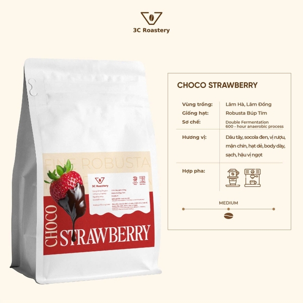 Fine Robusta Búp Tím Choco Strawberry - 3C Roastery