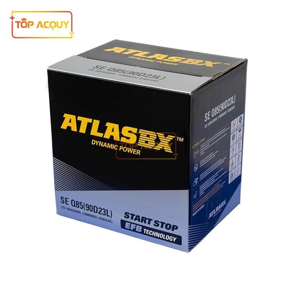 ẮC QUY ATLAS 12V - 65AH SE-Q85 90D23FL (I-STOP CHO XE MAZDA2/3/6/CX30/CX5/CX8)