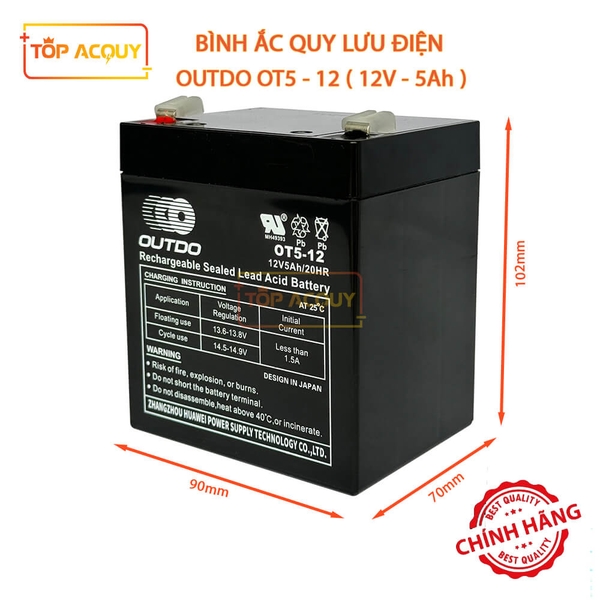 ẮC QUY OUTDO 12V - 5AH 20HR OT5-12