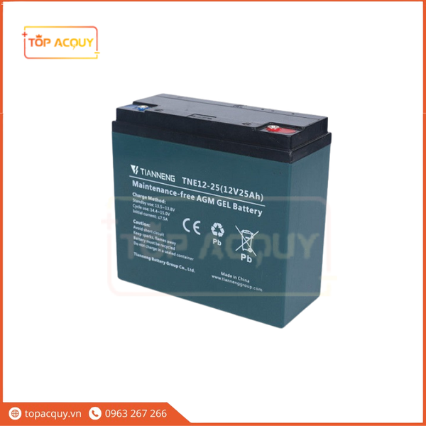 BÌNH ẮC QUY XE ĐẠP ĐIỆN THIÊN NĂNG (TIANNENG) AGM GEL 12V-25AH