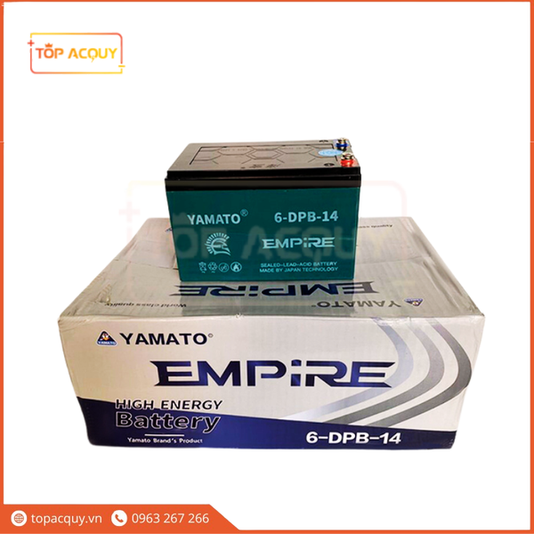 BÌNH ẮC QUY XE MÁY ĐIỆN YAMATO 6-DPB-14 12V-14AH