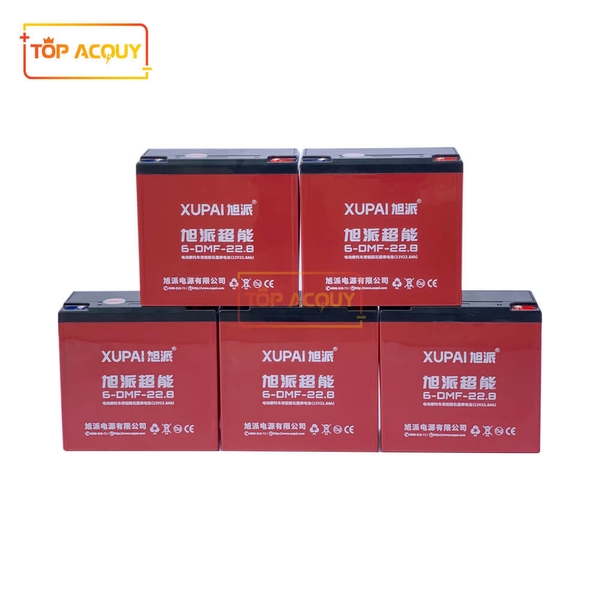 BÌNH ẮC QUY XE MÁY ĐIỆN XUPAI 6-DMF-22.8 12V-22.8AH