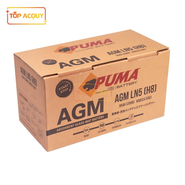BÌNH ẮC QUY PUMA 12V - 95AH AGM LN5 (H8) (ECO/START-STOP PLUS)