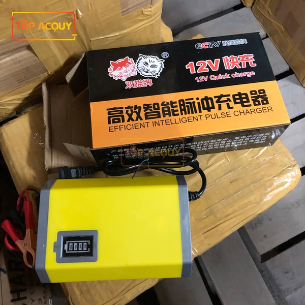 MÁY SẠC ẮC QUY CON MÈO 13V8-8A