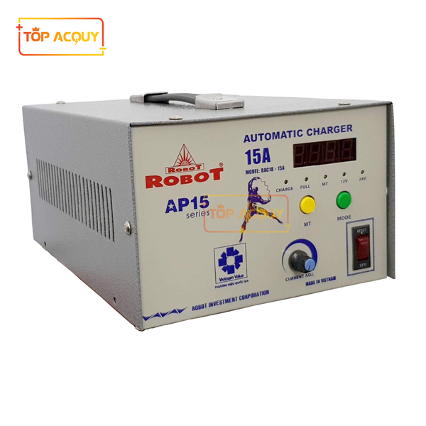 SẠC ROBOT TỰ ĐỘNG 15A 12V/24VDC (DÂY NHÔM)