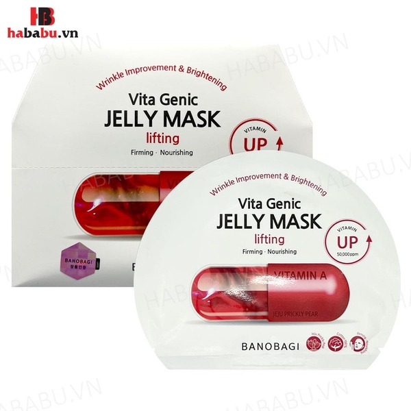Mặt nạ Banobagi Genic Jelly Mask Vitamin A Đỏ set 10 miếng chính hãng
