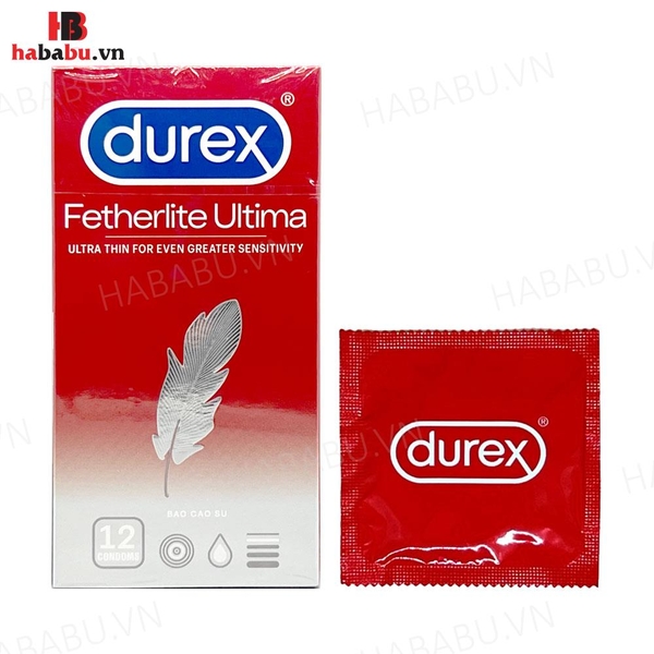 Bao cao su Durex Fetherlite Ultima hộp 12 chiếc siêu mỏng chính hãng