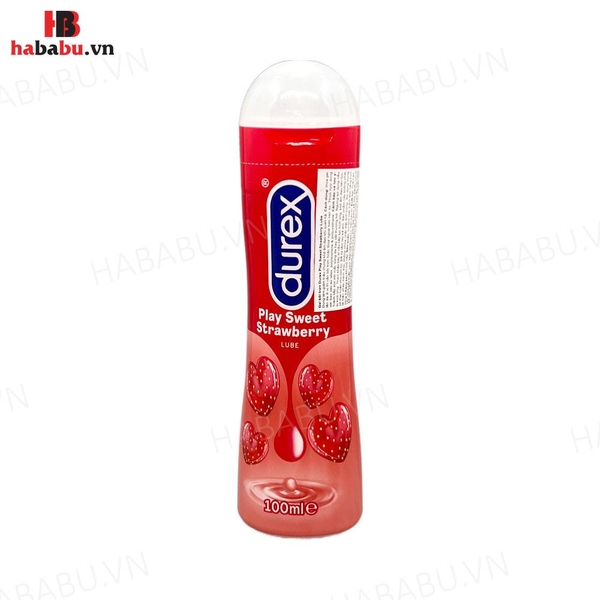 Gel bôi trơn hương dâu Durex Strawberry chai 100ml chính hãng