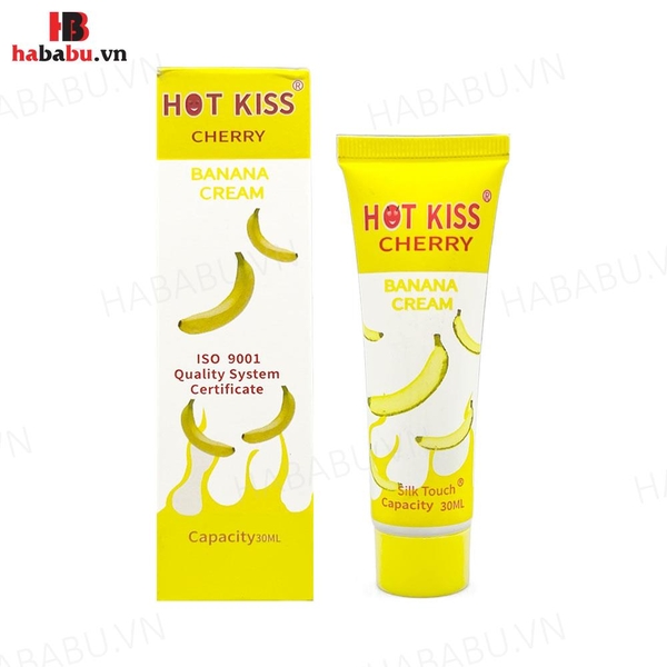 Gel bôi trơn hương chuối Hot Kiss Banana chai 30ml chính hãng