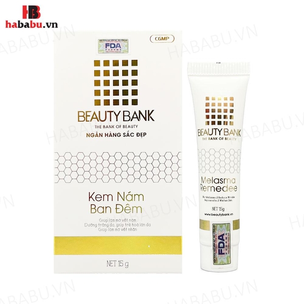 Kem dưỡng da ban đêm Beauty Bank Melasma Remedee 15gr chính hãng