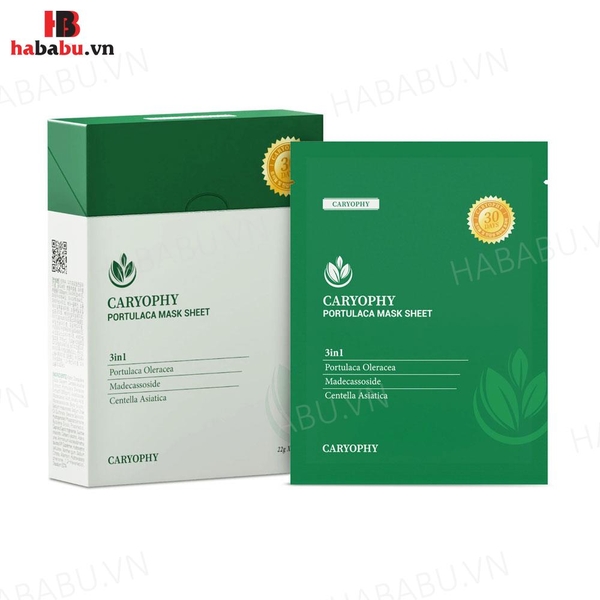 Mặt nạ dưỡng da Caryophy Portulaca Mask Sheet set 10 miếng chính hãng
