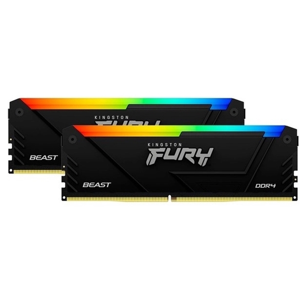 Ram Kingston FURY Beast RGB 32GB (2x16GB) DDR4 3600MHz (KF436C18BB2AK2/32)