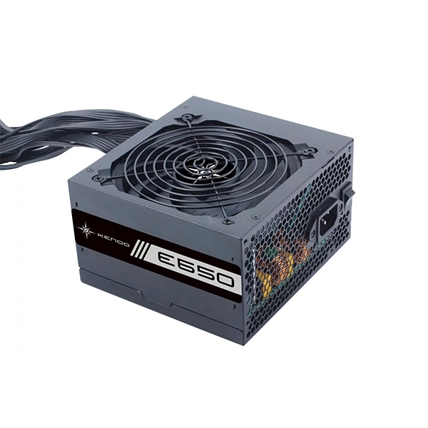 Nguồn Máy Tính Kenoo esport E650 650w (Mầu Đen/ Cáp Dẹt/ Fan 12cm)