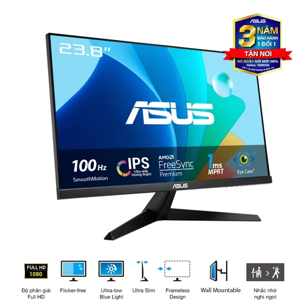 Màn Hình ASUS VY249HF-R (23.8 inch - FHD - IPS - 100Hz - 1ms)