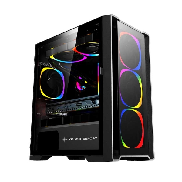 Vỏ máy tính Kenoo Esport MK500 -3F (Mini Tower/ Black)