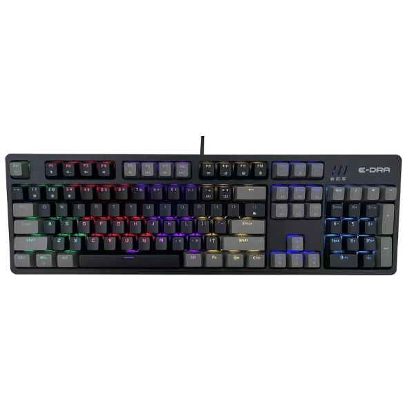 Bàn phím cơ E-Dra EK3104L - Alpha (Dark Gray + Black) Brown Switch