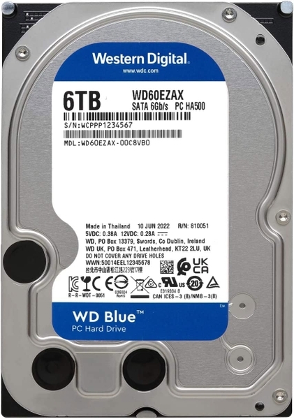 Ổ cứng Western Digital Blue 6TB WD60EZAX (3.5Inch/ 5400rpm/ 256MB/ SATA3)